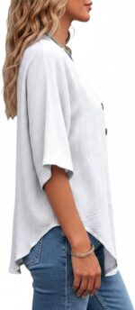 Women's V-Neck Floral Blouses – Short Sleeve Loose-Fit Boho Casual & Dressy Fashion Tops – Bundle of 10 - Image 2